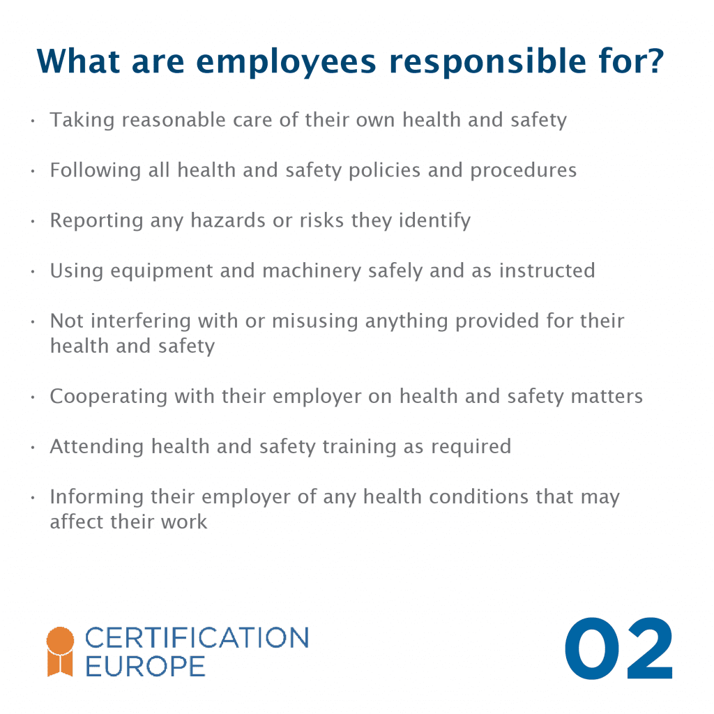 Who is responsible for Health and Safety in the workplace - 2