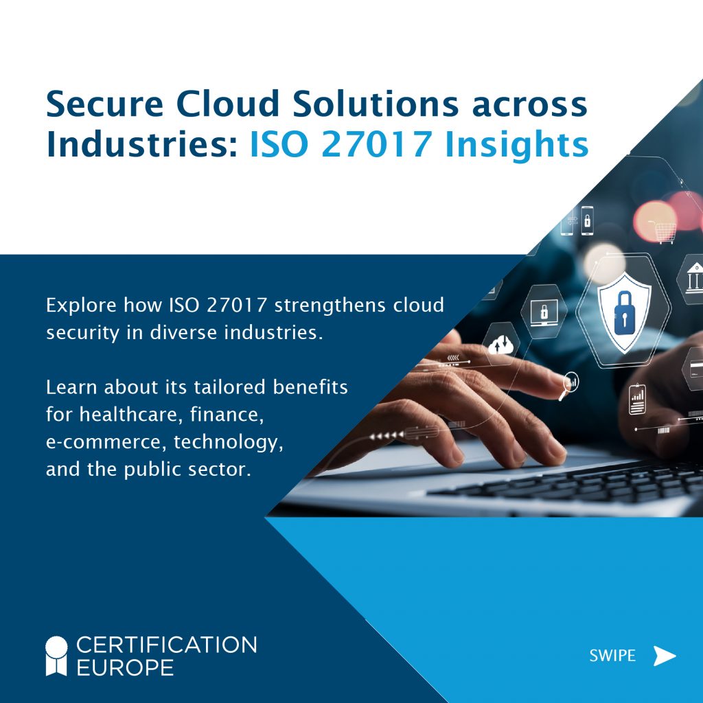 Secure clour solutions across industries ISo 27017 insights