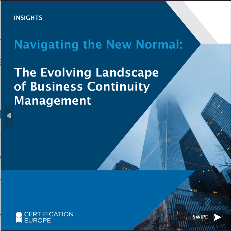 Evolving landscape of business comntinuity managememt