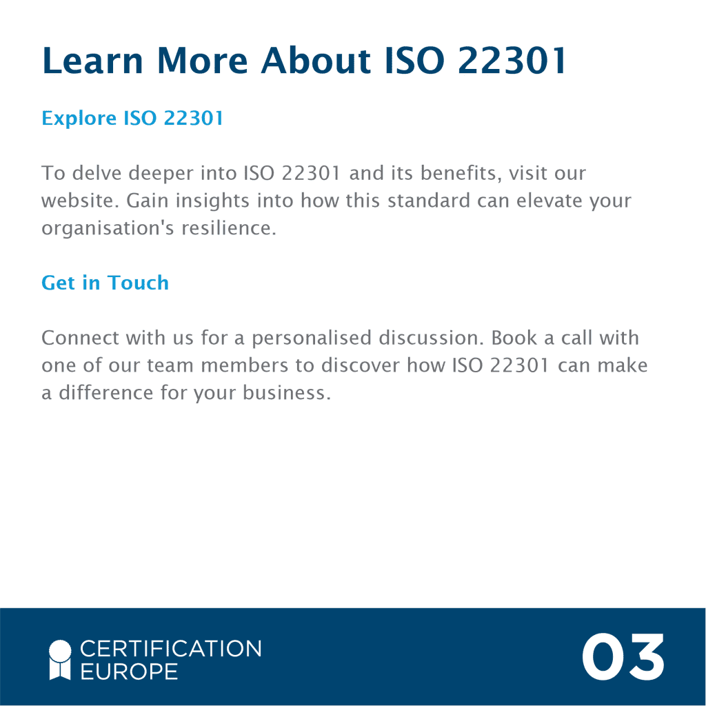 ISO 22301 certification