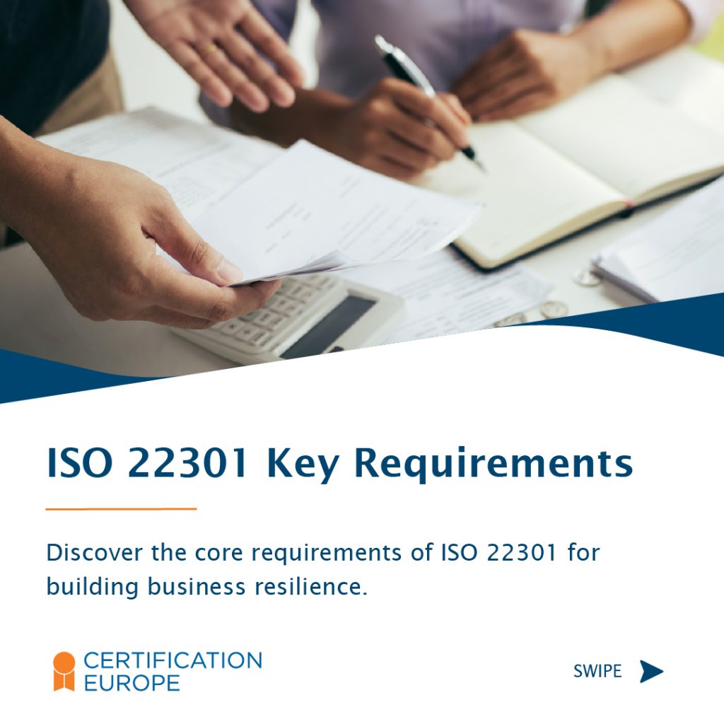 ISO 22301 key requirements